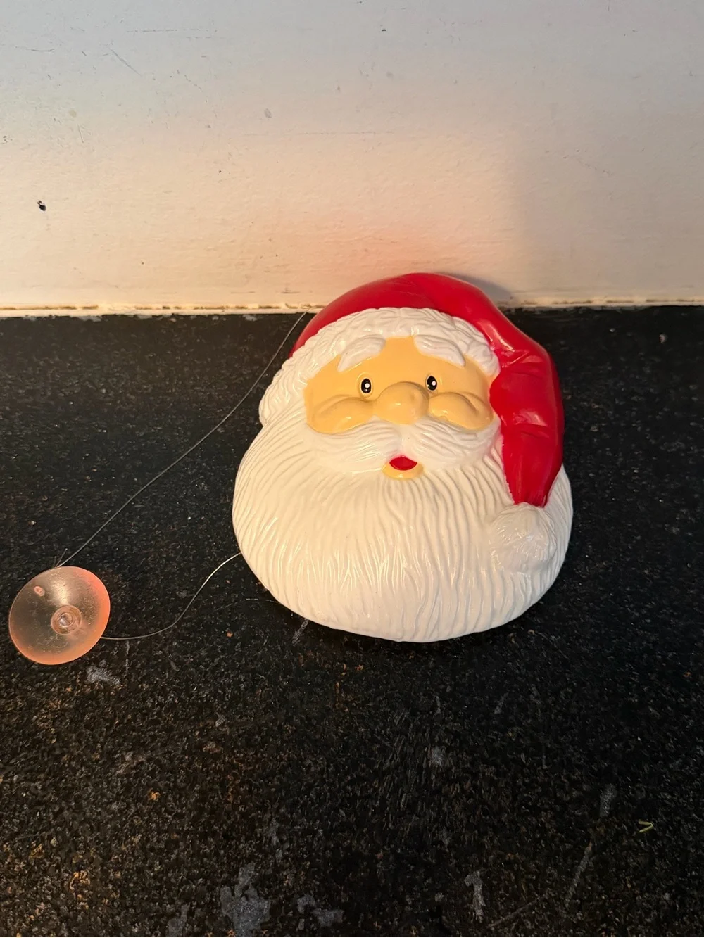 Vintage Plastic Blinking Light Santa Claus Head 5